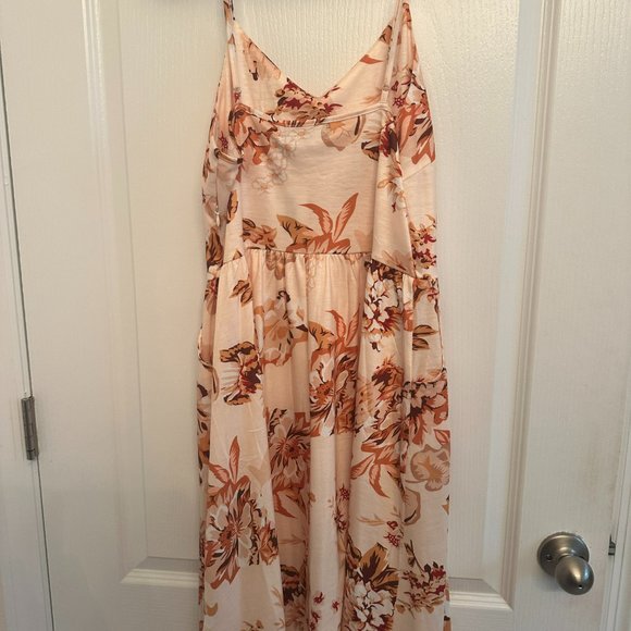 Womens Casual Dresse Sleeveless Cotton Summer Beach Dress A Line Sz L - Picture 2 of 3